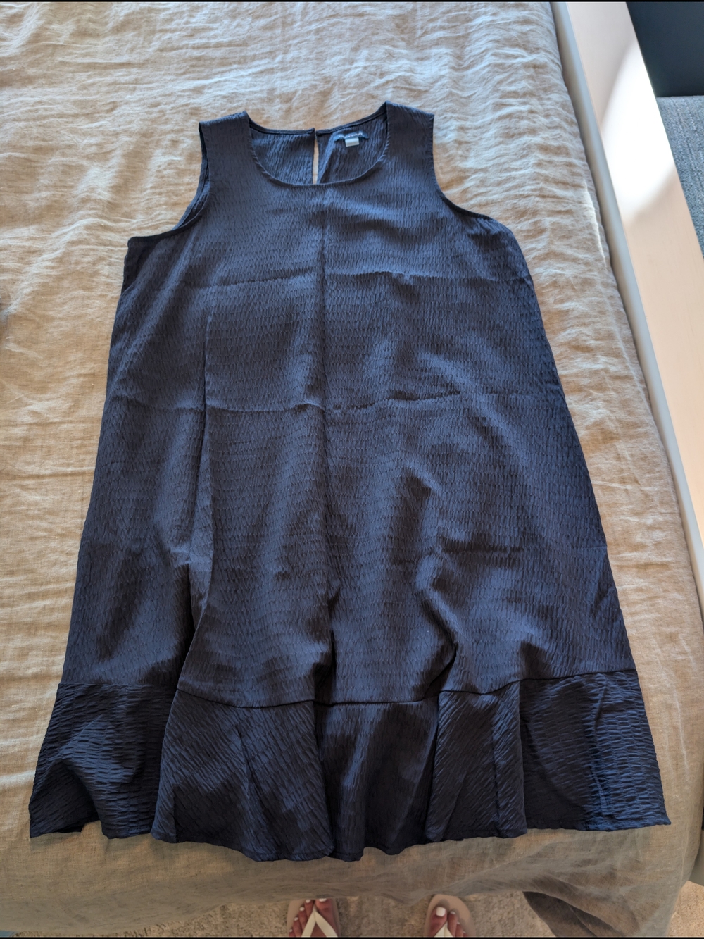 Tommy Hilfiger Black Sleeveless Textured Dress
